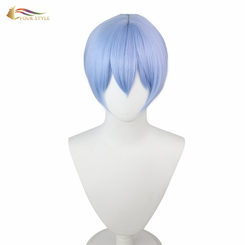 YOUR STYLE,  Blue Wig Synthetic Short Blue Wig Short Pixie Cut Wig Short Haircuts Party Wig Halloween Costume-YOUR STYLE, synthetic wigs synthetic hair extension