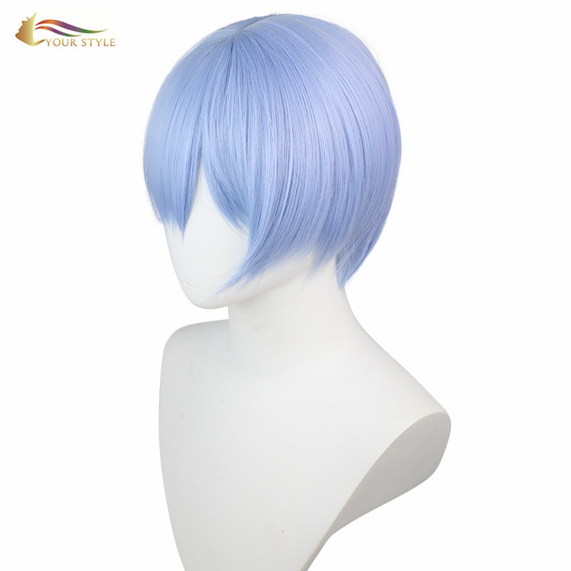 YOUR STYLE,  Blue Wig Synthetic Short Blue Wig Short Pixie Cut Wig Short Haircuts Party Wig Halloween Costume-YOUR STYLE, synthetic wigs synthetic hair extension