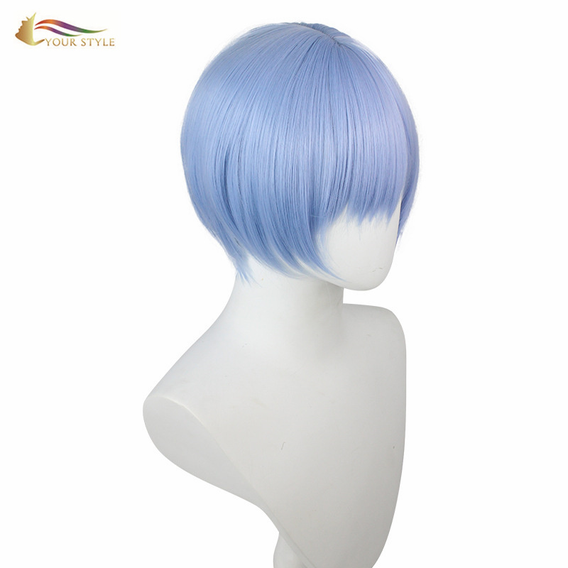 YOUR STYLE,  Blue Wig Synthetic Short Blue Wig Short Pixie Cut Wig Short Haircuts Party Wig Halloween Costume-YOUR STYLE, synthetic wigs synthetic hair extension