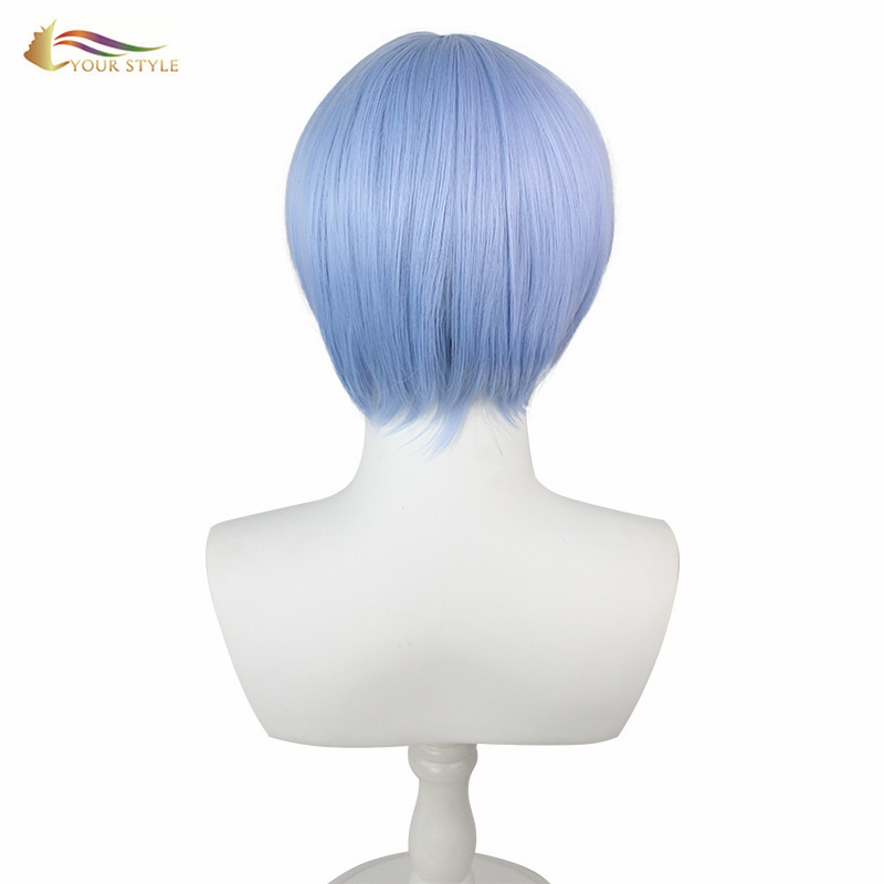 YOUR STYLE,  Blue Wig Synthetic Short Blue Wig Short Pixie Cut Wig Short Haircuts Party Wig Halloween Costume-YOUR STYLE, synthetic wigs synthetic hair extension