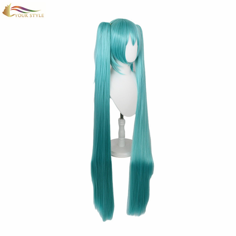 YOUR STYLE, Cosplay Wigs Synthetic Long Ponytails Green Party Wigs Hair Halloween Costume Wigs High Temperature Fiber Wig-YOUR STYLE, synthetic wigs synthetic hair extension