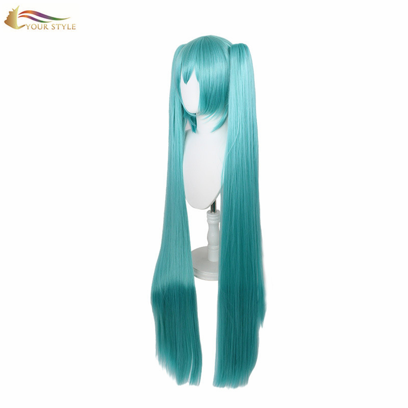 YOUR STYLE, Cosplay Wigs Synthetic Long Ponytails Green Party Wigs Hair Halloween Costume Wigs High Temperature Fiber Wig-YOUR STYLE, synthetic wigs synthetic hair extension