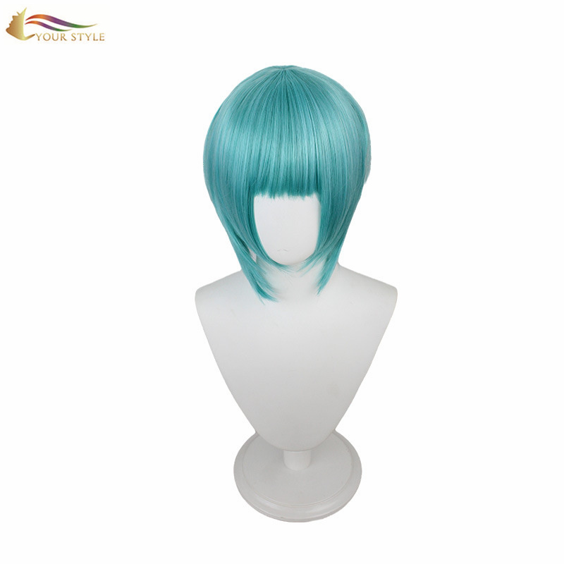 YOUR STYLE, Cosplay Wigs Synthetic Long Ponytails Green Party Wigs Hair Halloween Costume Wigs High Temperature Fiber Wig-YOUR STYLE, synthetic wigs synthetic hair extension