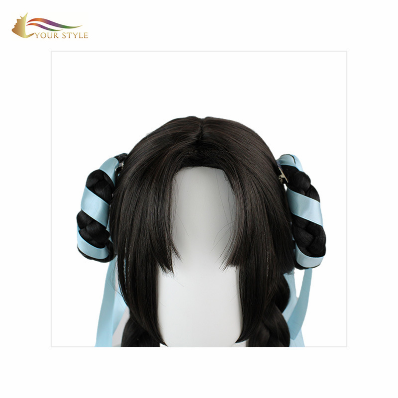 YOUR STYLE ,  Black Braids Cosplay Wig Long Hair Wigs For Women Synthetic Braided Wigs Female Party Wig Black Costume Wig Black Hair-YOUR STYLE, synthetic wigs synthetic hair extension