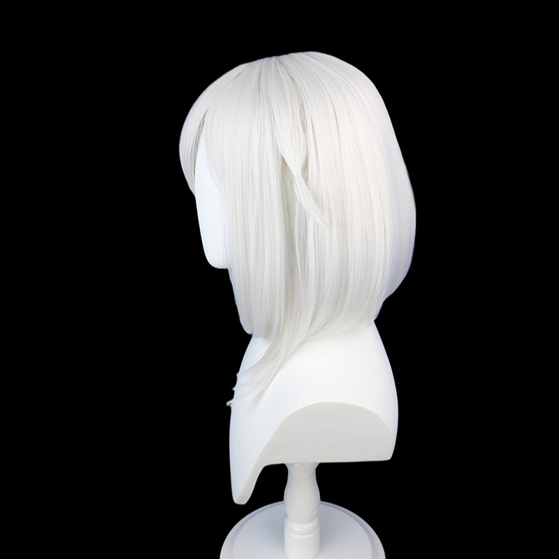 YOUR STYLE , Cosplay Anime Wig White Short BOB Wig Synthetic Party Halloween Bob Wigs Female Wigs For Short Hair Silver Gray-YOUR STYLE, synthetic wigs synthetic hair extension