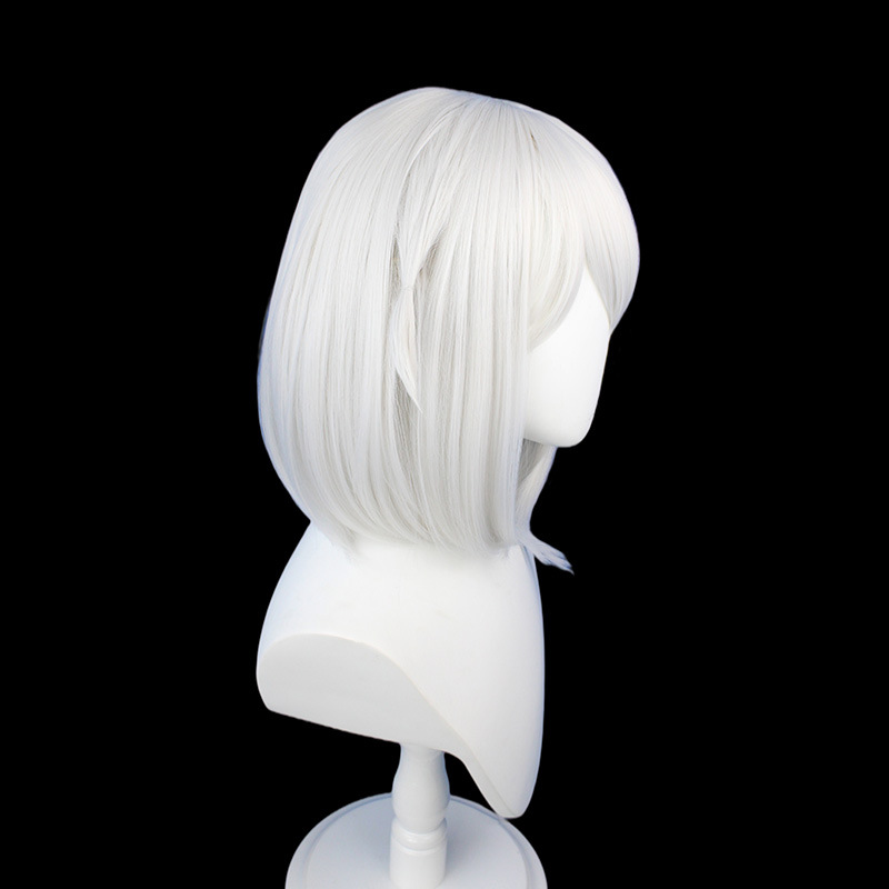 YOUR STYLE , Cosplay Anime Wig White Short BOB Wig Synthetic Party Halloween Bob Wigs Female Wigs For Short Hair Silver Gray-YOUR STYLE, synthetic wigs synthetic hair extension