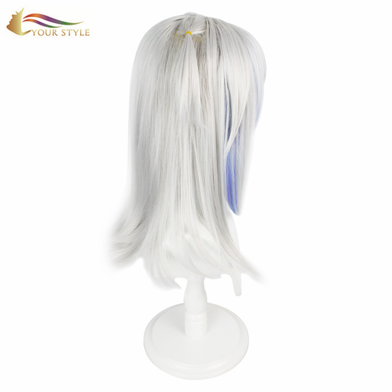 ISIMBO SAKHO, Cosplay Wig Silver Blue Synthetic Hair Wigs Long Women Female Girl Ladies Party Wig Halloween Costume-ISIMBO SAKHO, iiwigi ezenziweyo zokwenziwa kwandiswa kweenwele