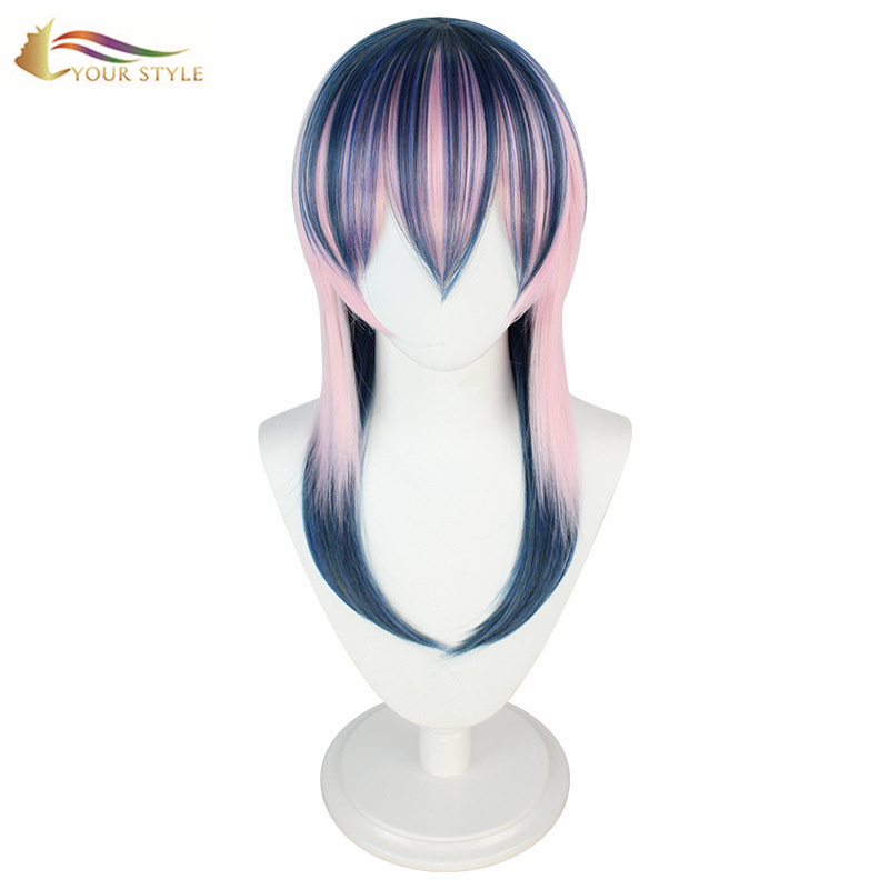 YOUR STYLE , Cosplay Wig Pink Synthetic Wigs Long Straight Wigs Women Female Girl Ladies Party Wig Halloween Costume-YOUR STYLE, synthetic wigs synthetic hair extension