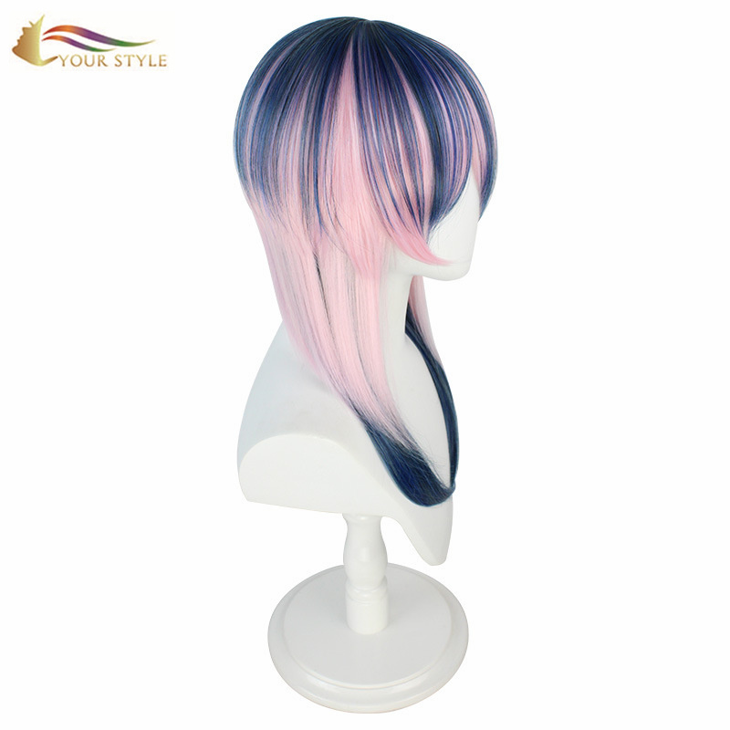 YOUR STYLE , Cosplay Wig Pink Synthetic Wigs Long Straight Wigs Women Female Girl Ladies Party Wig Halloween Costume-YOUR STYLE, synthetic wigs synthetic hair extension