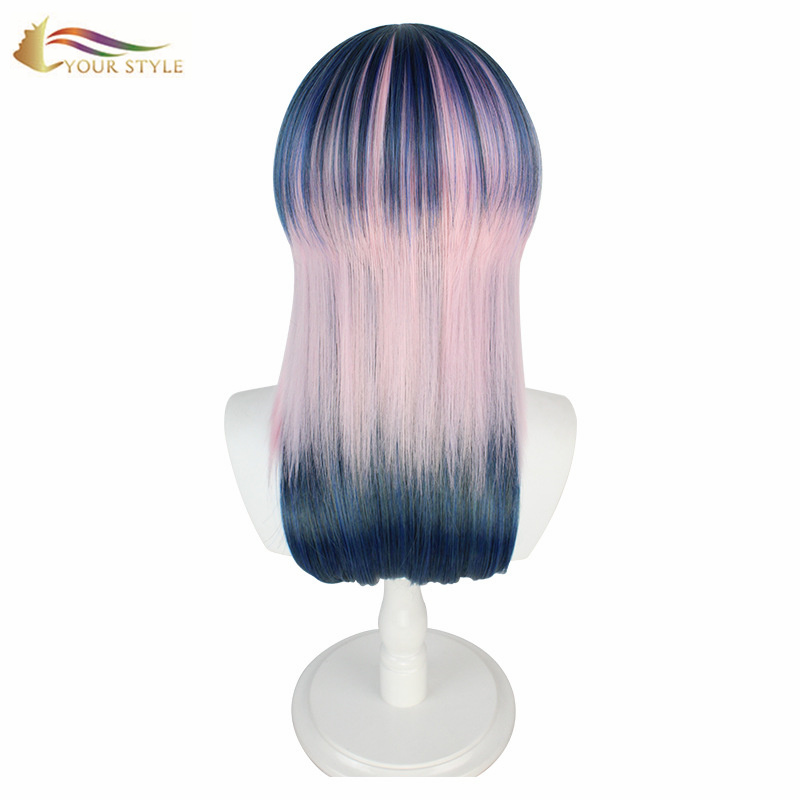 YOUR STYLE , Cosplay Wig Pink Synthetic Wigs Long Straight Wigs Women Female Girl Ladies Party Wig Halloween Costume-YOUR STYLE, synthetic wigs synthetic hair extension