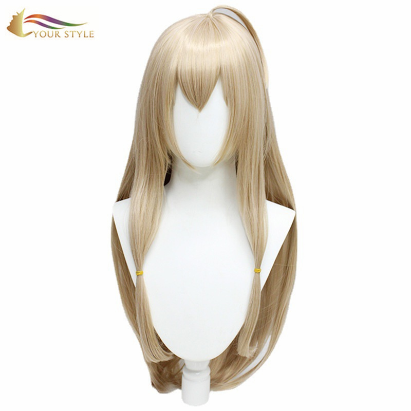 YOUR STYLE , Cosplay Wigs Blonde Synthetic Long Straight Wigs  Hairstyle  Women Female Girl Ladies Party Wig Halloween Costume-YOUR STYLE, synthetic wigs synthetic hair extension