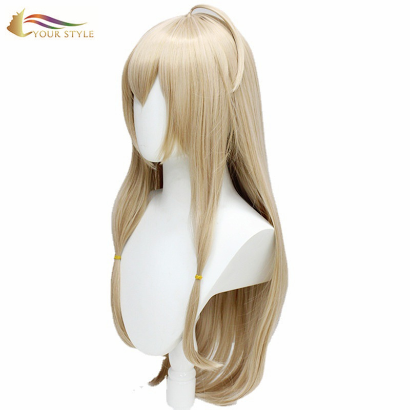 YOUR STYLE , Cosplay Wigs Blonde Synthetic Long Straight Wigs  Hairstyle  Women Female Girl Ladies Party Wig Halloween Costume-YOUR STYLE, synthetic wigs synthetic hair extension