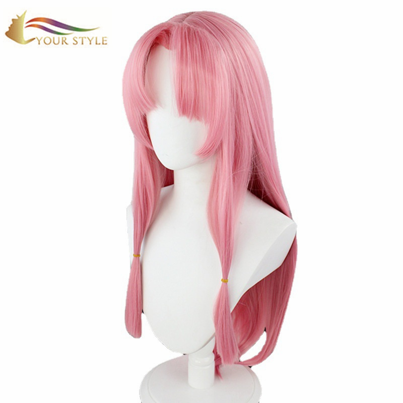 YOUR STYLE , Cosplay Wig Pink White Black Synthetic Long Straight Wigs Women Female Girl Anime Party Wig Halloween Costume-YOUR STYLE, synthetic wigs synthetic hair extension