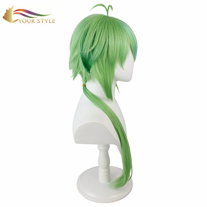 YOUR STYLE , Cosplay Wigs Light Green Long Wigs Ponytail Synthetic Wigs Women Female Girl Anime Party Wig Halloween Costume-YOUR STYLE, synthetic wigs synthetic hair extension