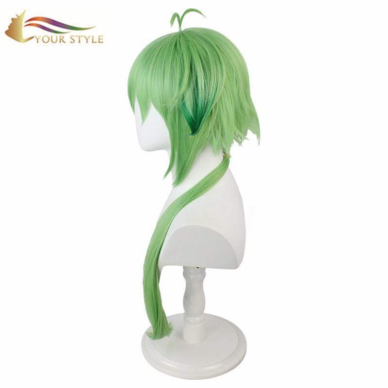 YOUR STYLE , Cosplay Wigs Light Green Long Wigs Ponytail Synthetic Wigs Women Female Girl Anime Party Wig Halloween Costume-YOUR STYLE, synthetic wigs synthetic hair extension