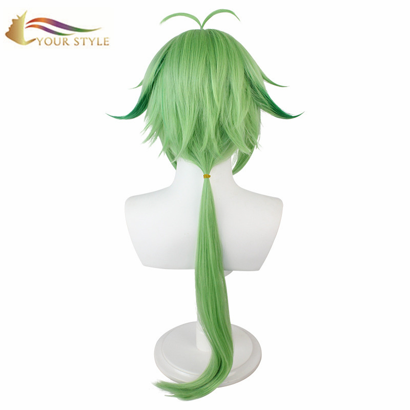 YOUR STYLE , Cosplay Wigs Light Green Long Wigs Ponytail Synthetic Wigs Women Female Girl Anime Party Wig Halloween Costume-YOUR STYLE, synthetic wigs synthetic hair extension