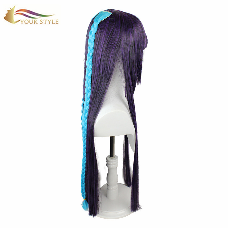 YOUR STYLE , Long Purple Cosplay Wig Synthetic Hair Wig Party wig Halloween Costume-YOUR STYLE, synthetic wigs synthetic hair extension