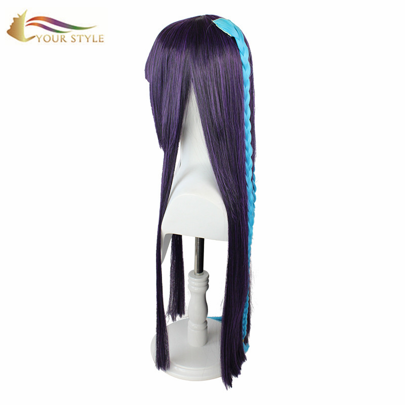 YOUR STYLE , Long Purple Cosplay Wig Synthetic Hair Wig Party wig Halloween Costume-YOUR STYLE, synthetic wigs synthetic hair extension