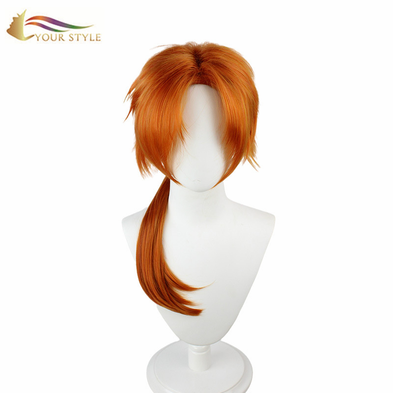 YOUR STYLE , Wig Dealer Hair Vendor Synthetic Orange Long Wig Synthetic Party Wig Halloween Costume-YOUR STYLE, synthetic wigs synthetic hair extension