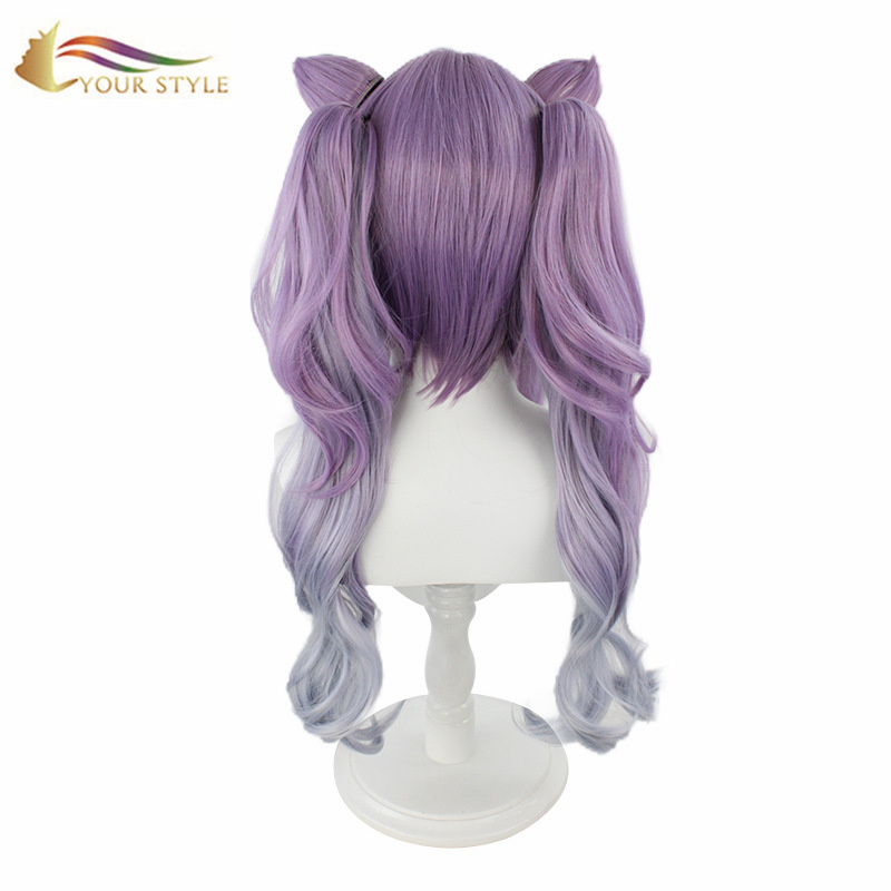 YOUR STYLE , Hair Partner Long Ponytail Cosplay Wigs Ombre Purple Party Wig Halloween Costume-YOUR STYLE, synthetic wigs synthetic hair extension