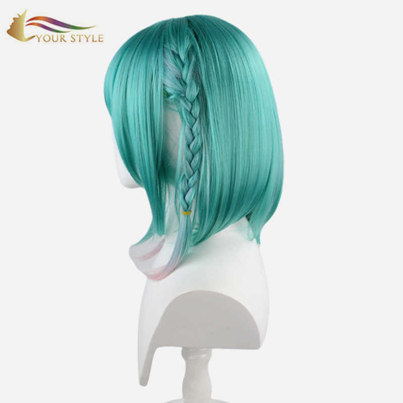 YOUR STYLE , Hair Vendor Long Cosplay Wig Green Party Wig Halloween Costume-YOUR STYLE, synthetic wigs synthetic hair extension