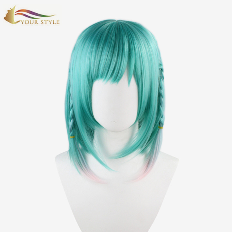 YOUR STYLE , Hair Vendor Long Cosplay Wig Green Party Wig Halloween Costume-YOUR STYLE, synthetic wigs synthetic hair extension