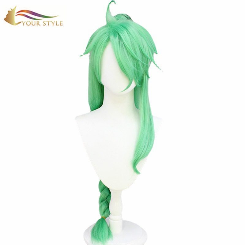 YOUR STYLE , Synthetic Wig Vendor Long Cosplay Wig Braids Green Party Wig Halloween Costume-YOUR STYLE, synthetic wigs synthetic hair extension