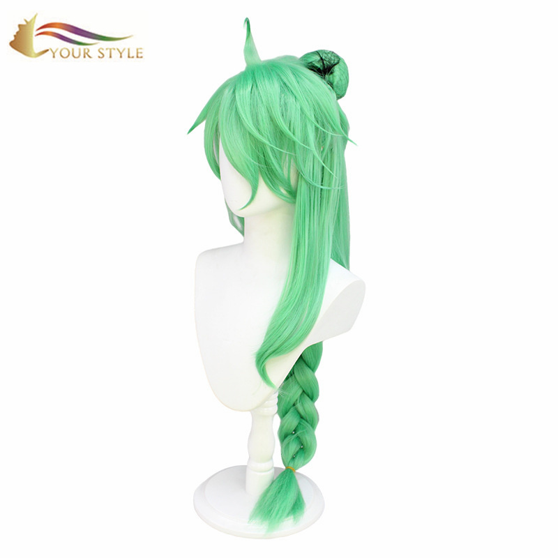 YOUR STYLE , Synthetic Wig Vendor Long Cosplay Wig Braids Green Party Wig Halloween Costume-YOUR STYLE, synthetic wigs synthetic hair extension