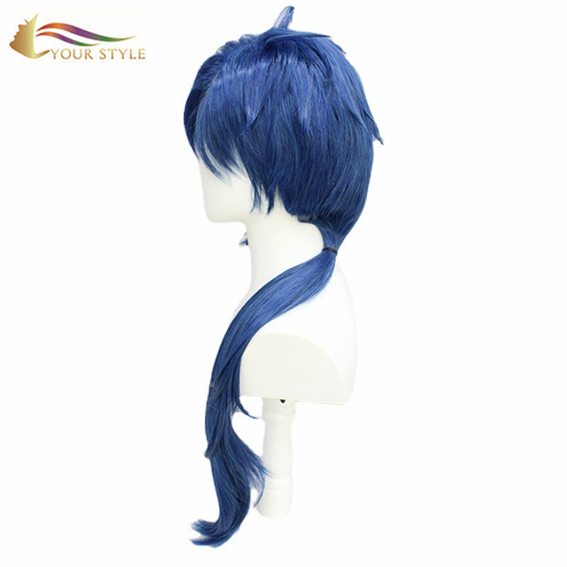 YOUR STYLE , Hot Hair Wig Suppliers Long Cosplay Wigs Dark Blue Synthetic Party Wig Halloween Costume-YOUR STYLE, synthetic wigs synthetic hair extension