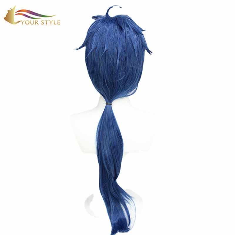 YOUR STYLE , Hot Hair Wig Suppliers Long Cosplay Wigs Dark Blue Synthetic Party Wig Halloween Costume-YOUR STYLE, synthetic wigs synthetic hair extension