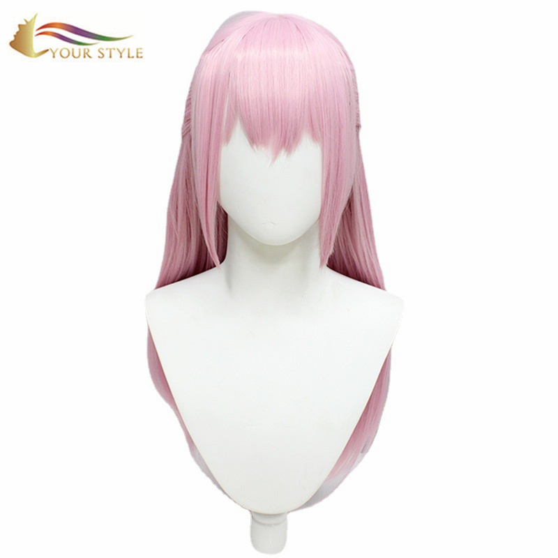 YOUR STYLE , Hair Vendor Wholesale Long Straight Wig Pink Party Wig Halloween Costume-YOUR STYLE, synthetic wigs synthetic hair extension