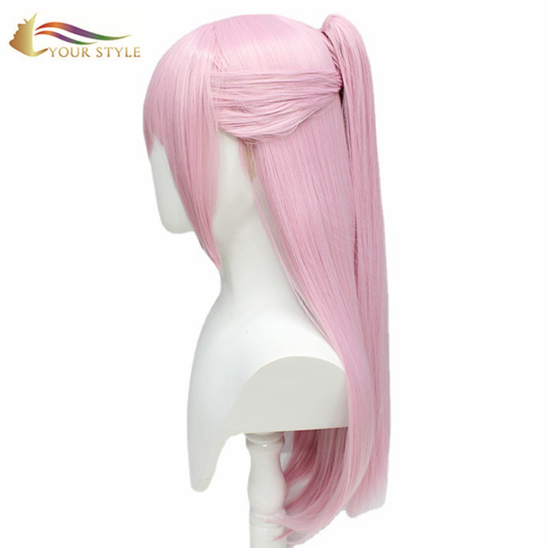 YOUR STYLE , Hair Vendor Wholesale Long Straight Wig Pink Party Wig Halloween Costume-YOUR STYLE, synthetic wigs synthetic hair extension