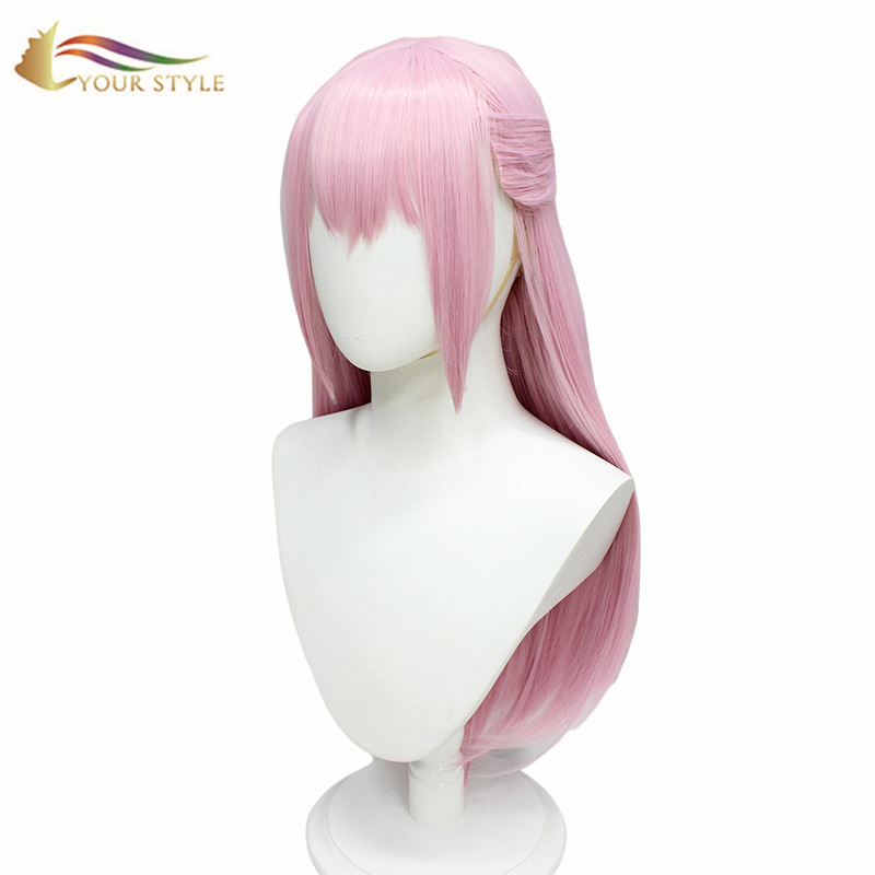 YOUR STYLE , Hair Vendor Wholesale Long Straight Wig Pink Party Wig Halloween Costume-YOUR STYLE, synthetic wigs synthetic hair extension