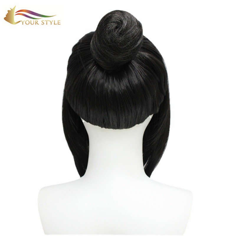 YOUR STYLE , Wholesale Synthetic Wig Vendors Short Black Cosplay Wig Party Wig Halloween Costume-YOUR STYLE, synthetic wigs synthetic hair extension