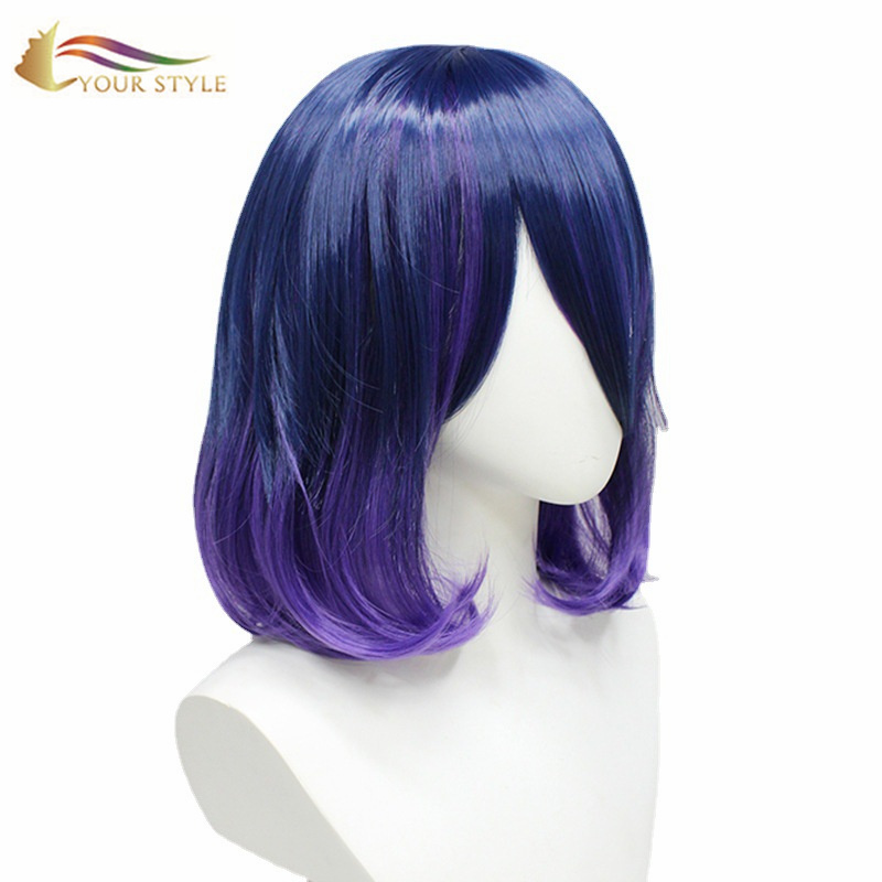 YOUR STYLE , Best Hair Wig Vendors Short BOB Wig Ombre Blue Purple Cosplay Wigs-YOUR STYLE, synthetic wigs synthetic hair extension