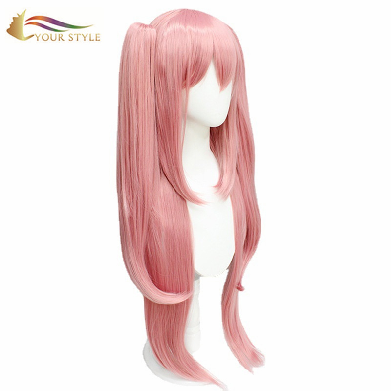 YOUR STYLE , Hot Hair Wig Suppliers Long Pink Cosplay Wigs Two Ponytails-YOUR STYLE, synthetic wigs synthetic hair extension